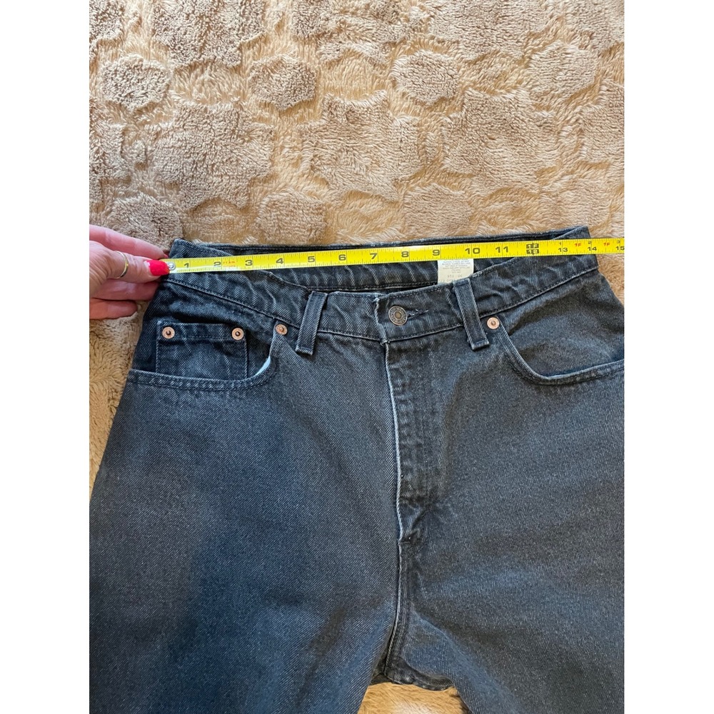 Vintage 1995 Levi's 550 Relaxed Fit Tapered Leg Jeans - Faded Black - Size 11 M - Picture 7 of 8